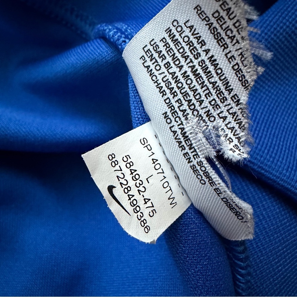 Nike Men’s Vintage Y2K Full Zip Jacket Size L Retro Blue Gray Black Gym Active - Picture 8 of 8